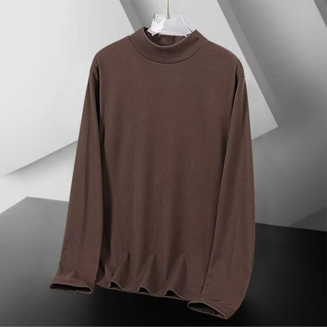 Double-sided Dralon Semi-high Collar Warm Men's Undershirt