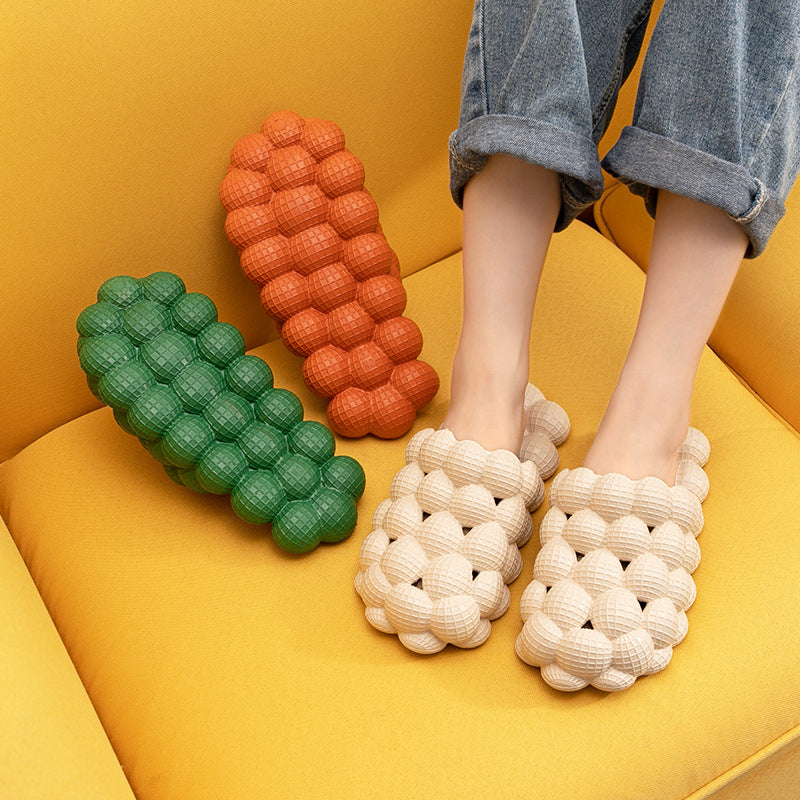 Outer Wear Creative Herringbone Baotou Thick-soled Bathroom Slippers