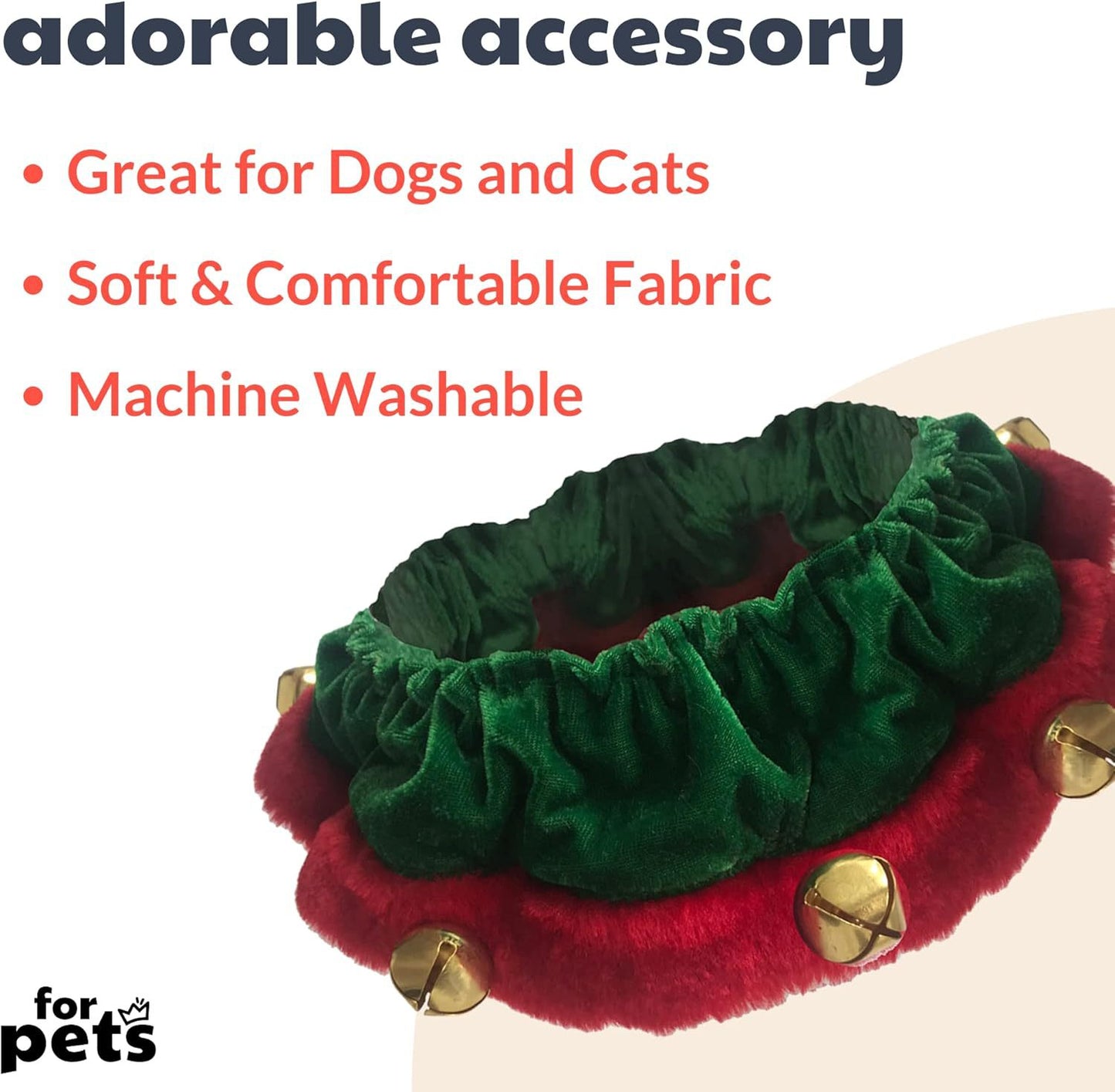 Dog Christmas Outfit Christmas Dog Collar With Bells Ornaments Holiday Christmas Dog Neckwear Costume Clothes For Small Medium Large Dogs Pets