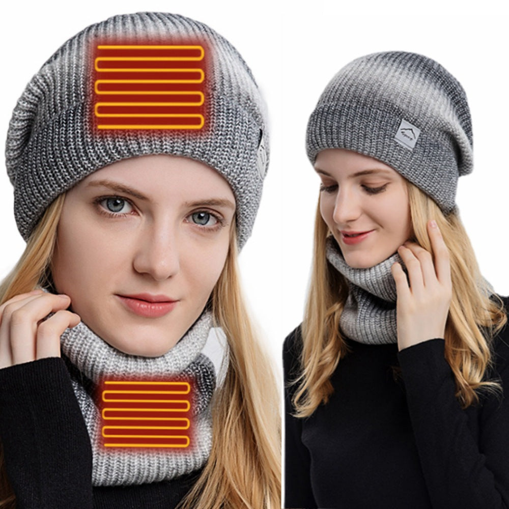 USB Electric Heating Keep Warm And Emit Heat Hat Outdoor Heating Scarf