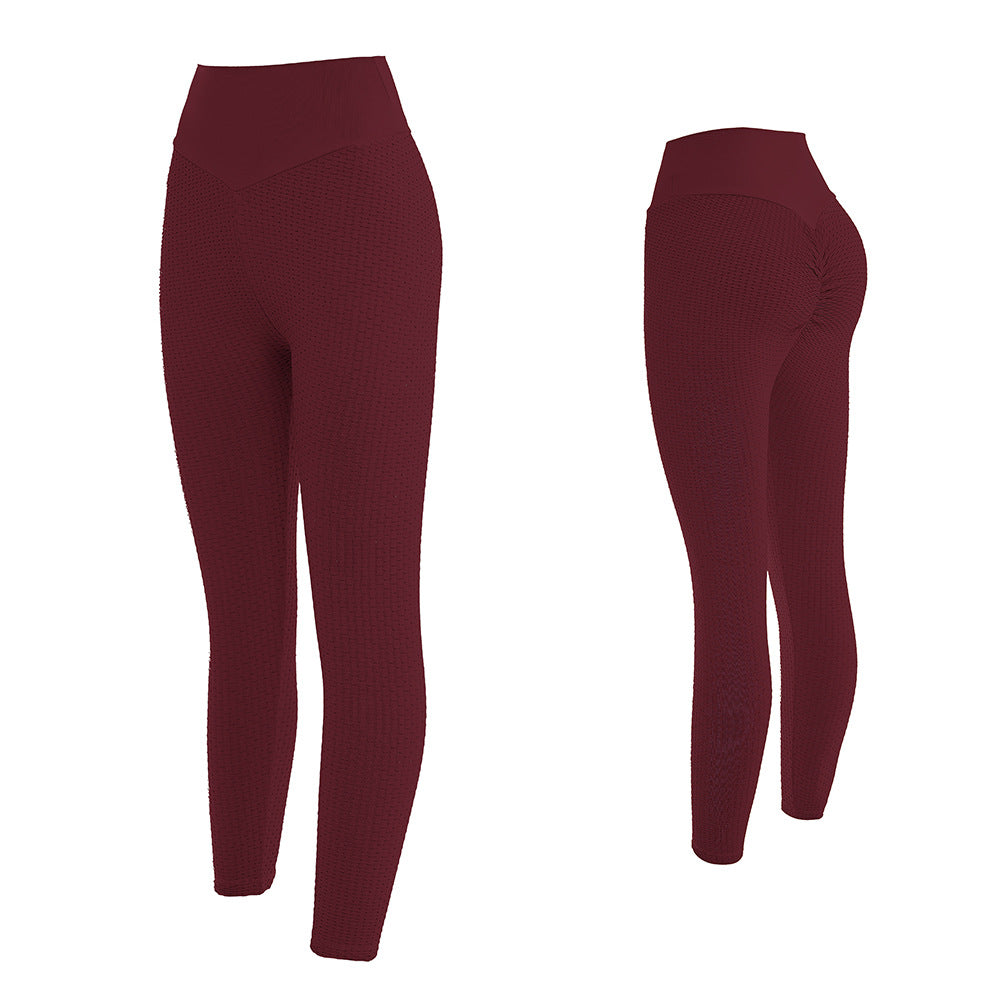 Women's Fashion Simple Solid Color High-waisted Yoga Pants