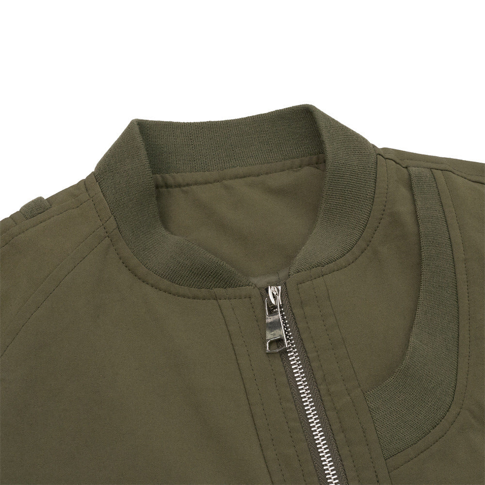 Pleated Sleeves Baggy Coat Men's Baseball Uniforms Trendy Brand Pilot Jacket Autumn And Winter