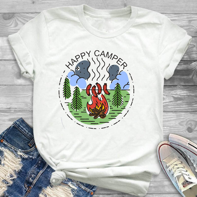 Women's Personalized Letter Printed T-shirt