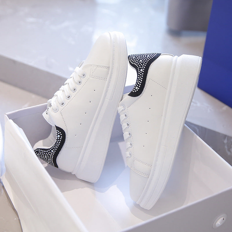 Women's Autumn New Thick-soled White Sneakers