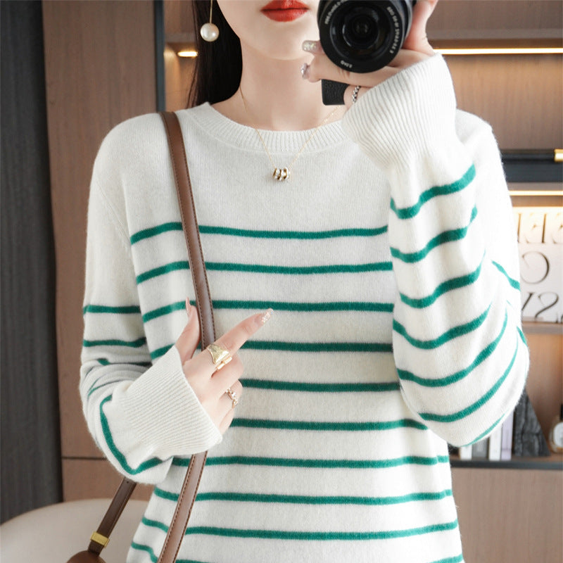Round Neck Long Sleeve Thin Sweater