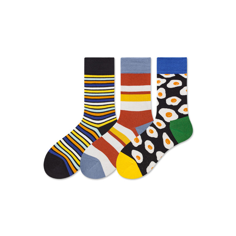 Spring And Summer Socks Trend Skateboarding Socks Cotton Stockings College Style Cotton Striped Socks