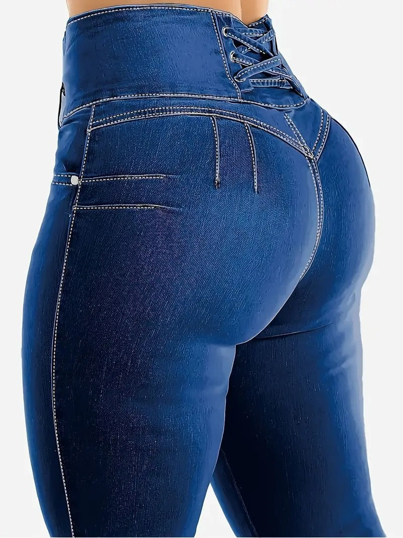 Women's High Waist Tight Stretch Shaping And Hip Lifting Jeans
