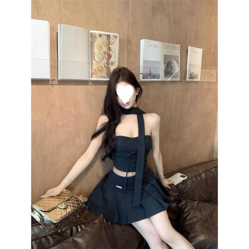 Summer New Hot Girl Strap Sleeveless Vest Top Elegant Outfit