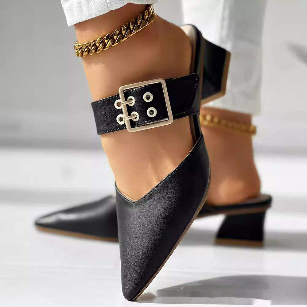 Beach Flat Casual Buckle Slippers