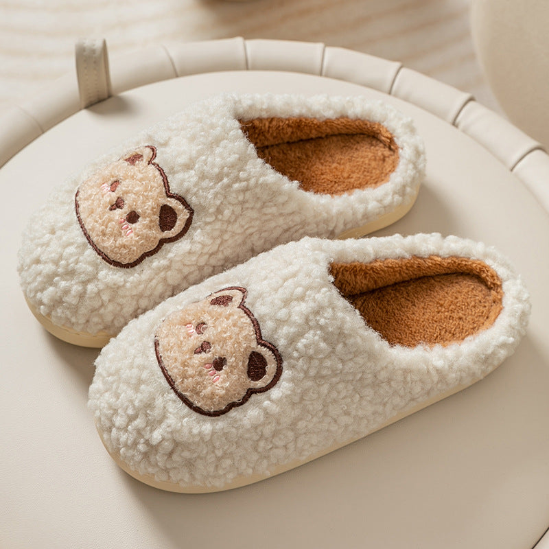 Velvet Thermal Non-slip Household Cotton Slippers