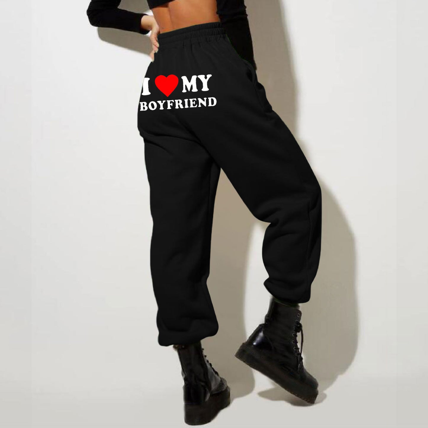 Casual Solid Color Running Track Pants