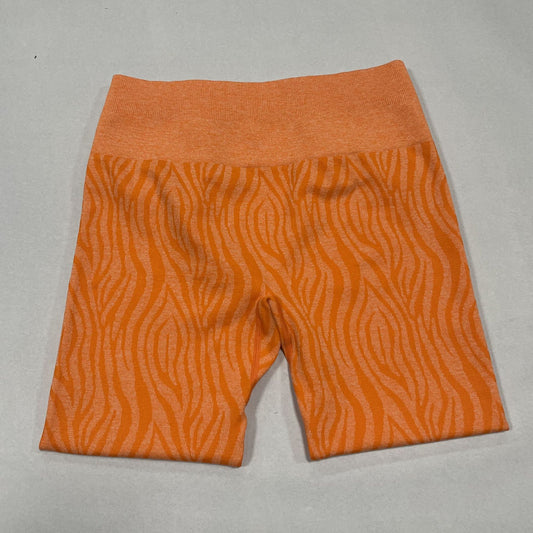 Seamless Yoga Shorts Camouflage Zebra Print