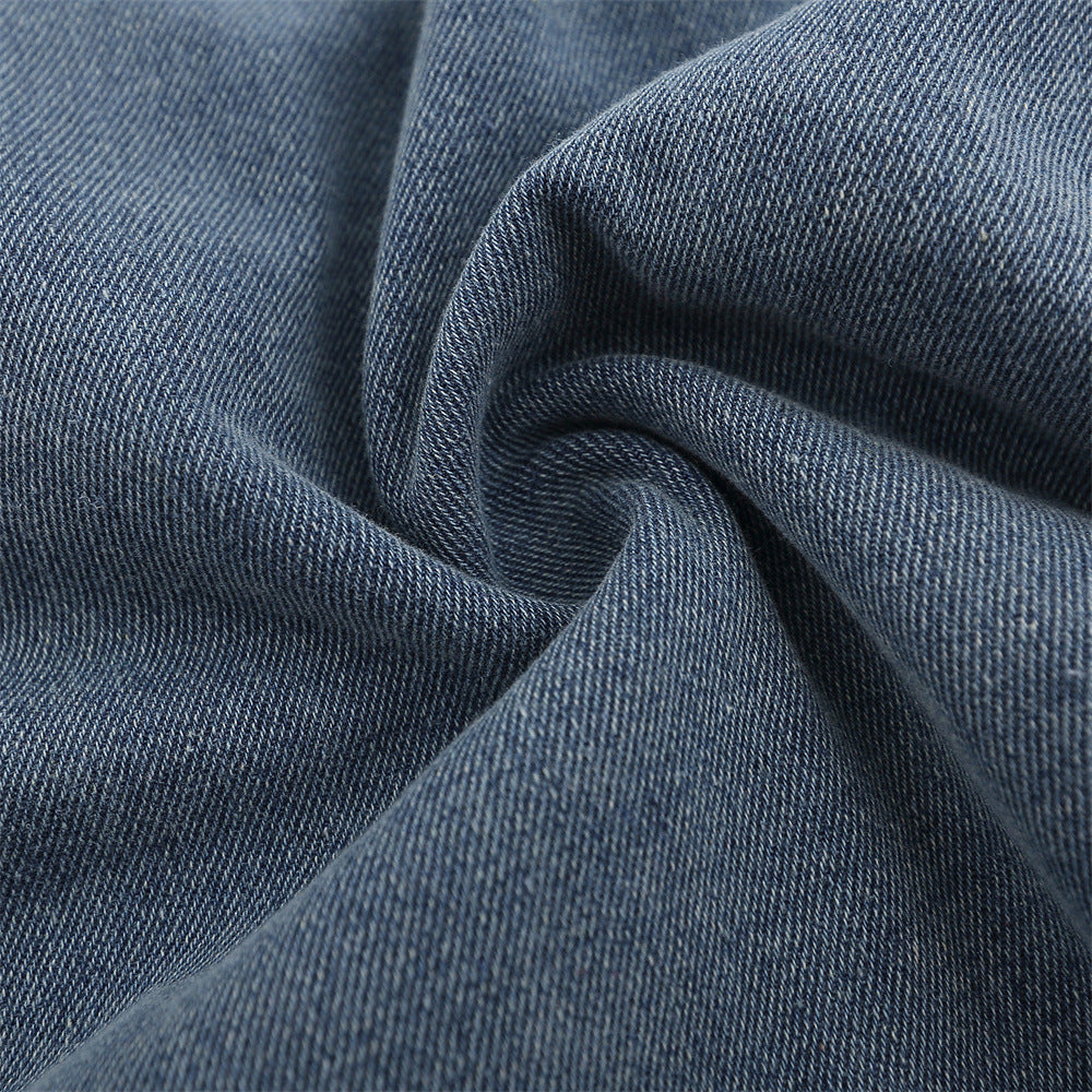 Stitching Contrast Color Irregular Shirt Coat