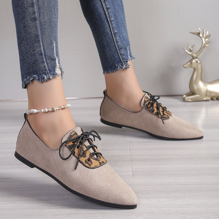 Plus Size Leopard Print Pumps Female Pointed Toe