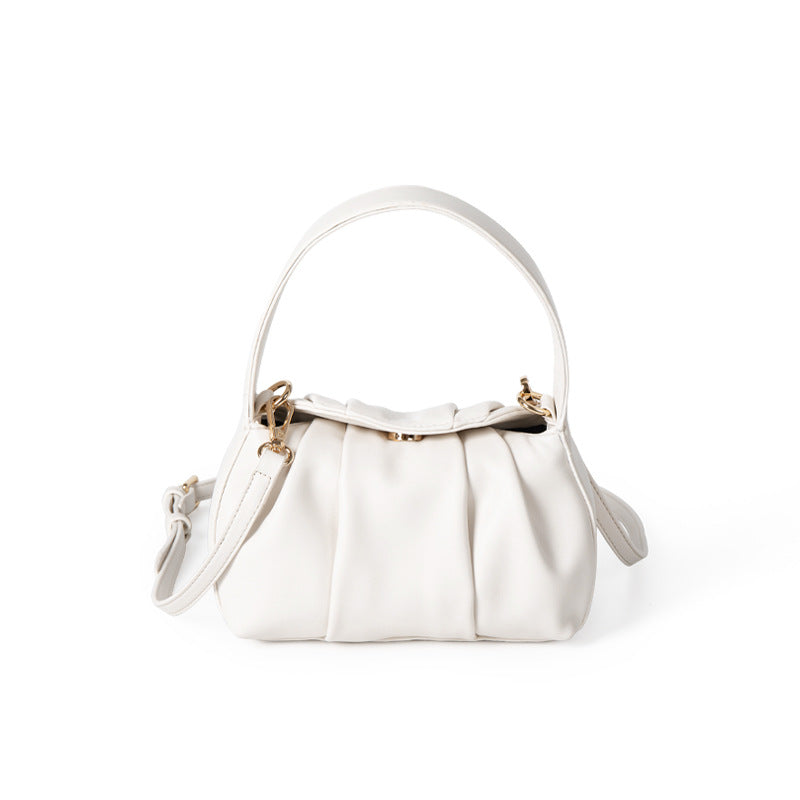 Crossbody Shoulder Bag Fashion Advanced Texture Pleated Portable Cloud Bag