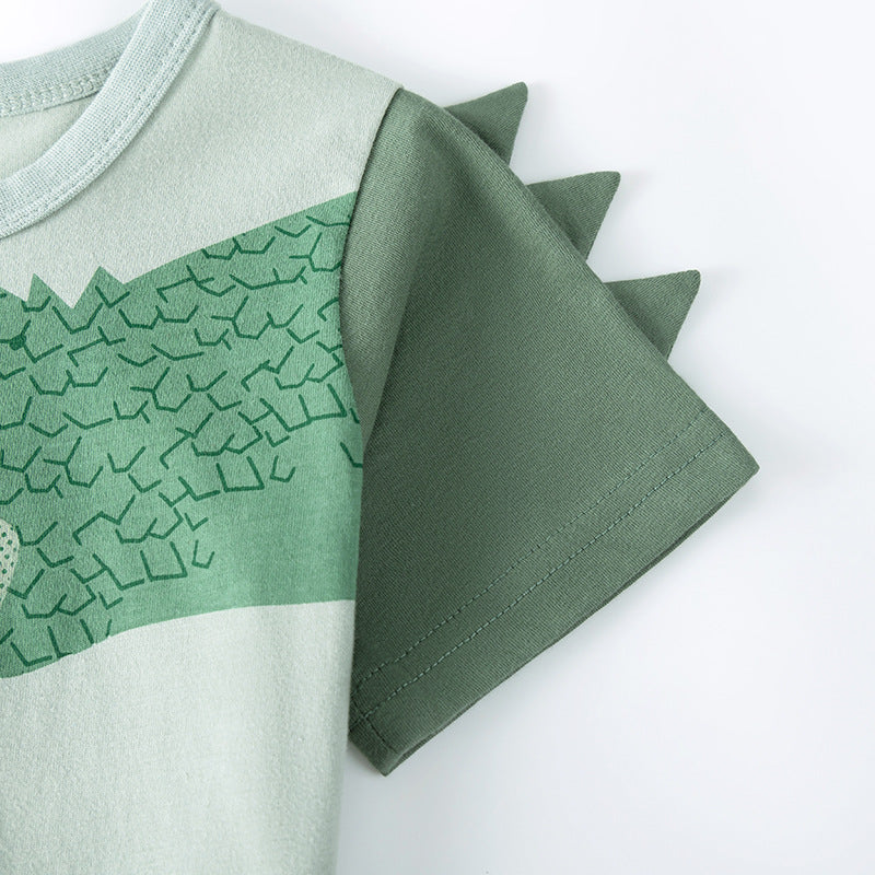 Cartoon Short-sleeve T-shirt And Shorts Childrens Clothing Set