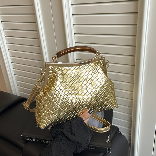 Large-capacity Vintage Tote Bag With Flap Closure