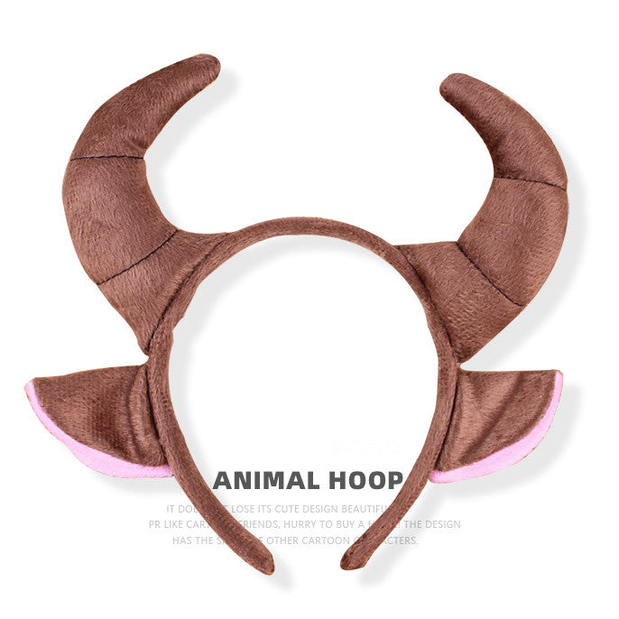 Performance Cartoon Animal Headband Plush Headdress