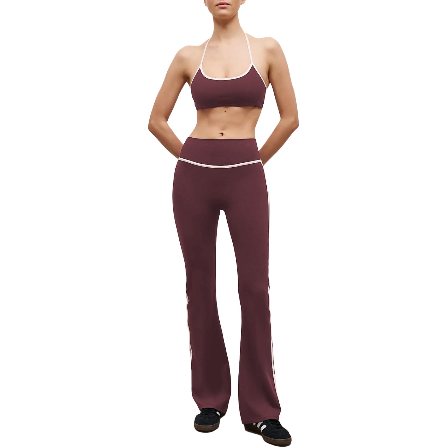 Yoga Pants Nude Feel Fitness Exercise Bell-bottom Pants