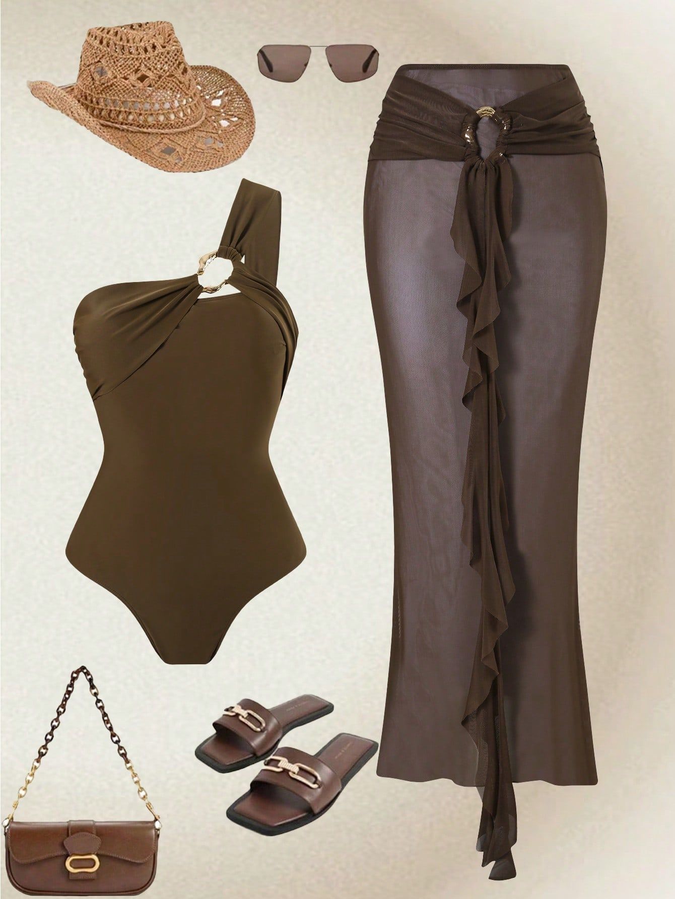 One-Piece Swimsuit Beach Hot Spring Suit For Women