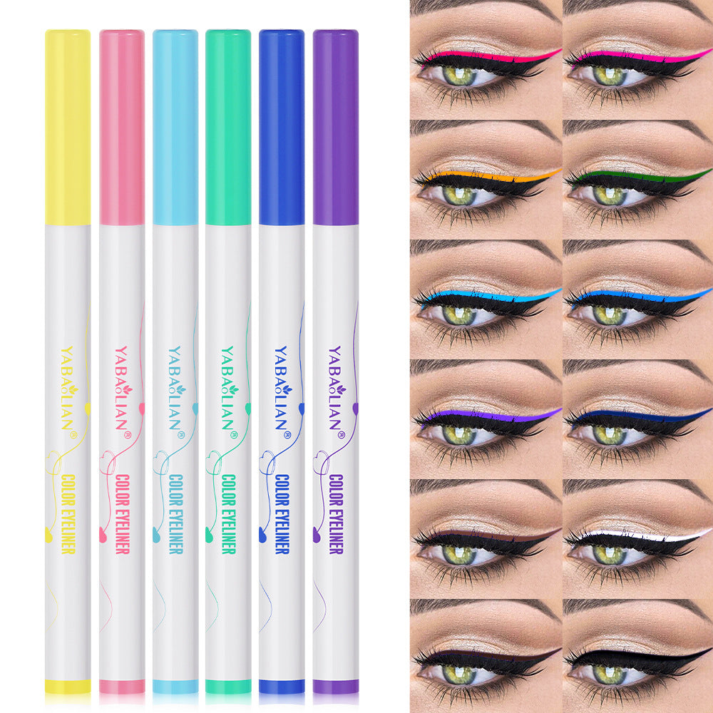 Color Eyeliner Not Easy To Smudge Waterproof Thin Heel