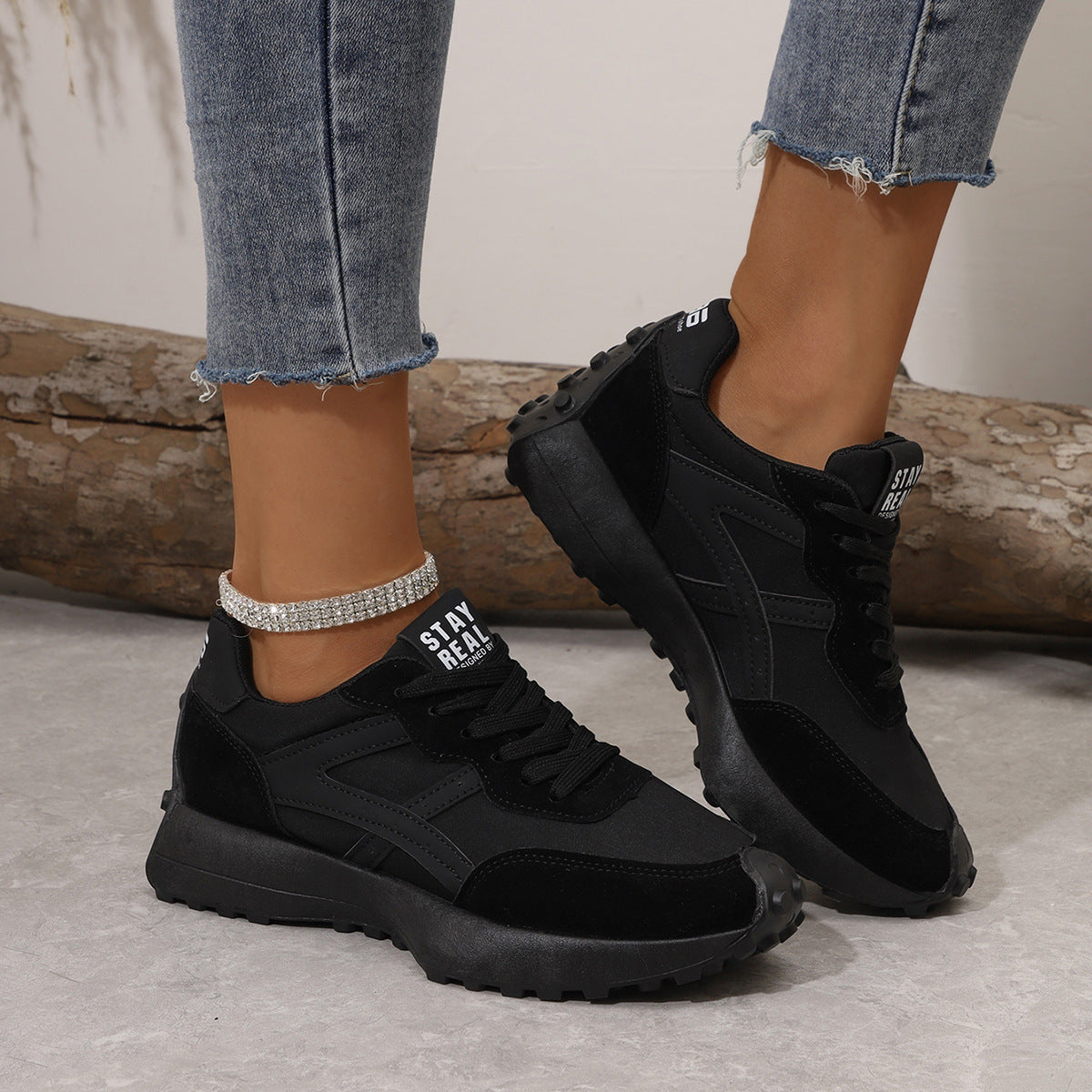 Lightweight Mesh Sports Female Flat Shoes