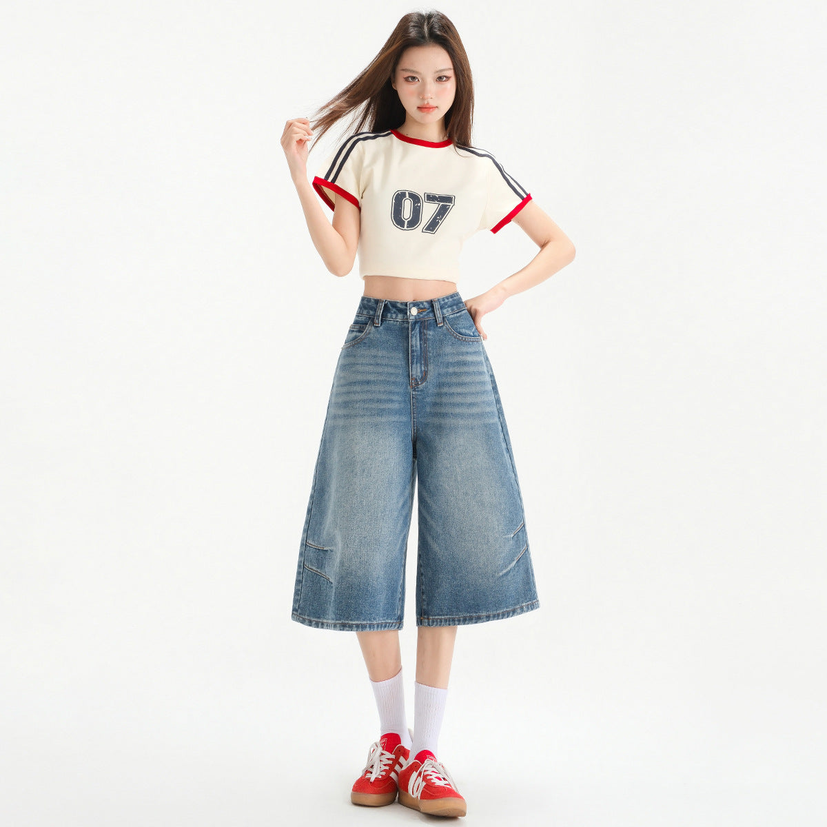 Seven Inch Wide Leg Jeans For Women