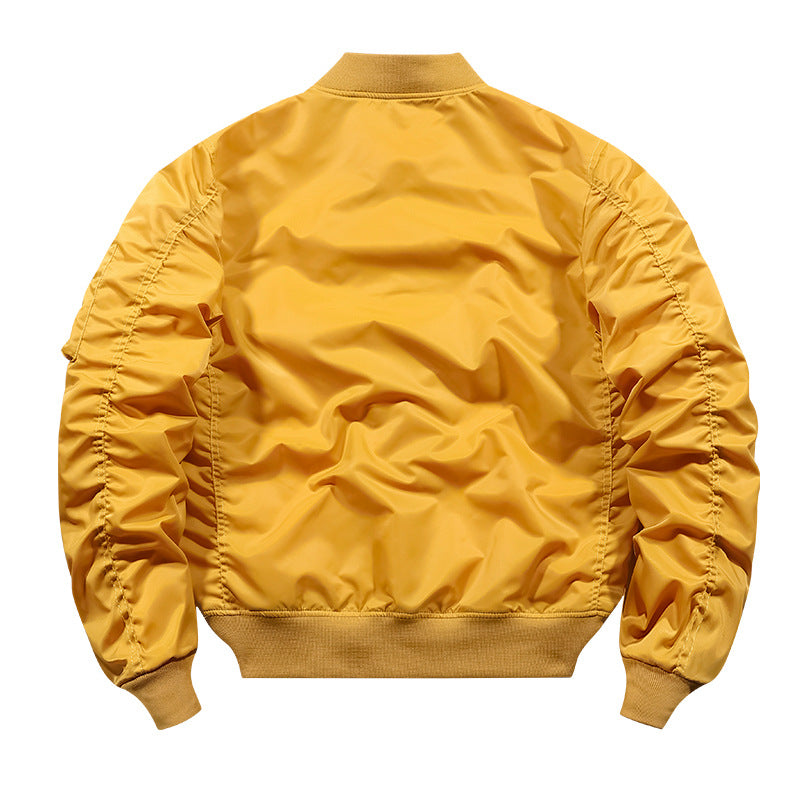 Solid Men's Autumn And Winter Bomber Jacket