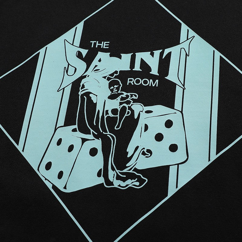 American High Street Hip Hop Printed Long Sleeve T-Shirt Men