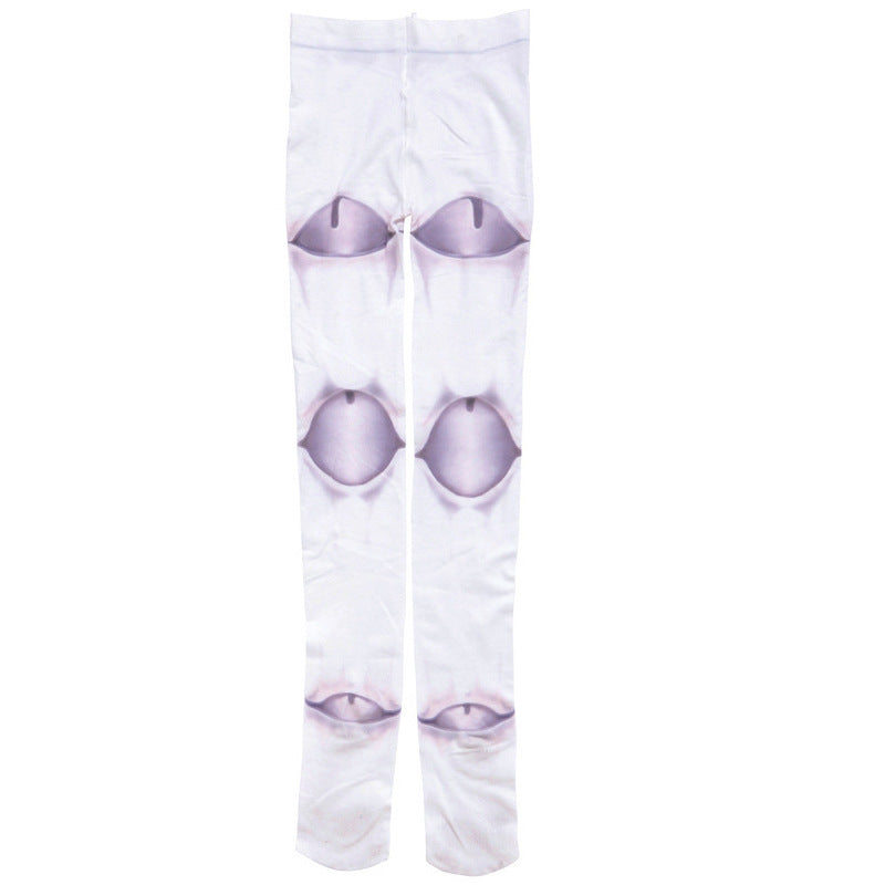 Joint Socks Autumn And Winter Women's Printed Romper Stockings