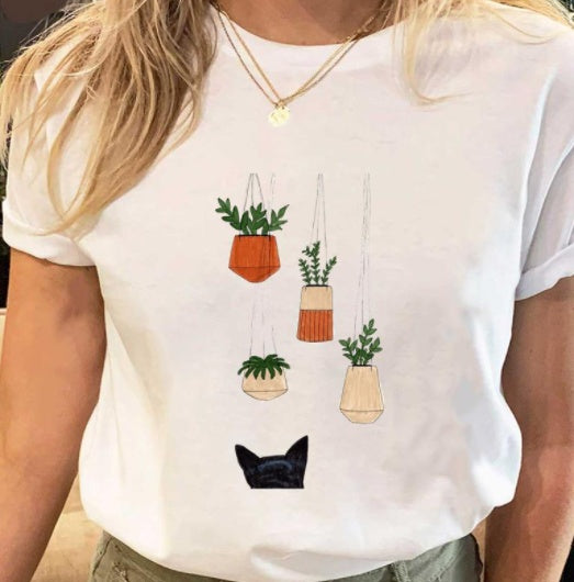 Street Hip Hop Women's Plus Size Short Sleeved T Shirt