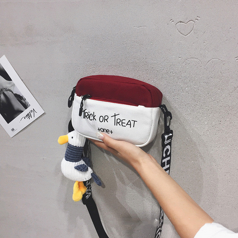 Women's Fashion Simple Canvas Cross Bag