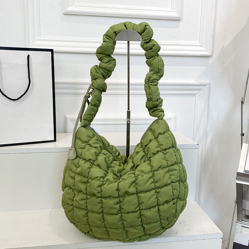 Pleated Cloud Bag Female Fashion Down Jacket Bubble Bag