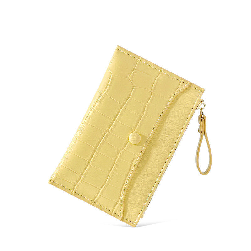 Ultra-thin Multi-card Slot Pu Card Holder, Simple Short Ladies Coin Purse