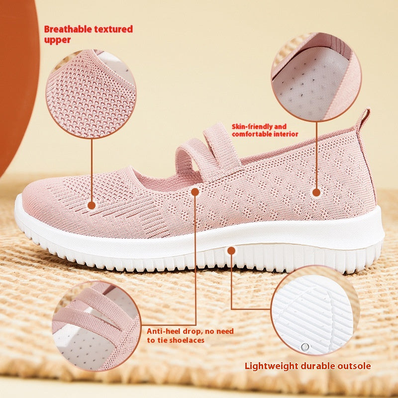 Women's Breathable Flying Woven Soft Sole Casual Shoes