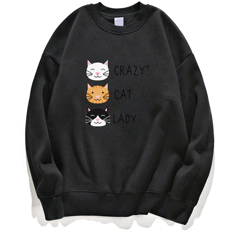 Crazy Cat Women's Funny Cute Sweatshirt