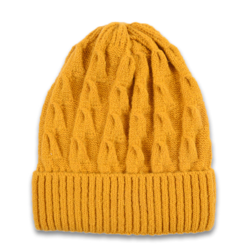 Autumn And WinterSolid Color Beanie  Set
