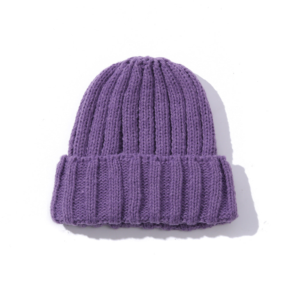 Men's And Women's Fashion Solid Color Wool Knitted Hat
