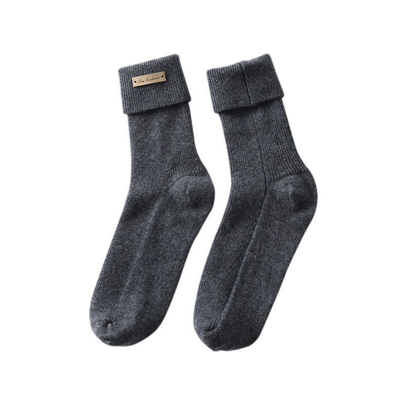Pure Cashmere Autumn And Winter New Trend Elastic Casual Socks