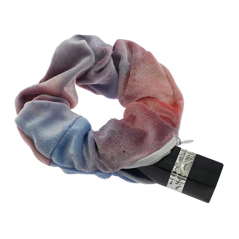 Gradient Color Diamond Velvet Large Intestine Ring Women