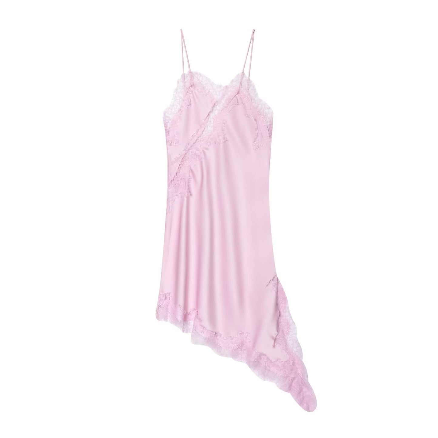 Asymmetric Lace Camisole Dress For Women