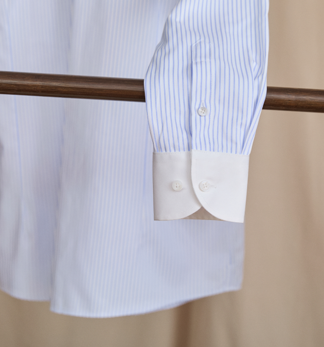 Elegant All-match Striped Long-sleeve Color-block Shirt