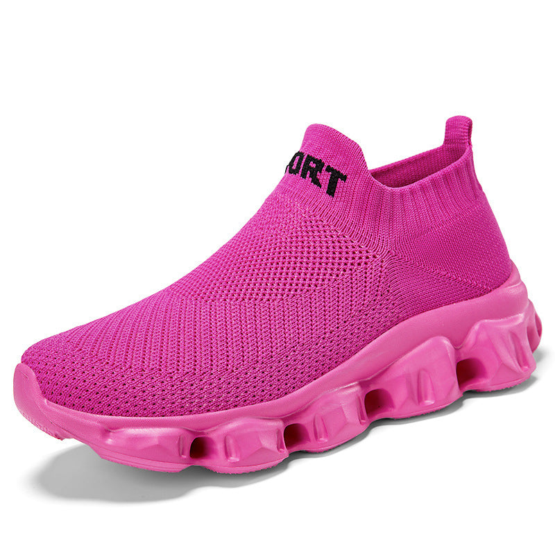 Fly-knit Socks Shoes Soft Bottom Slip On Lovers Shoes