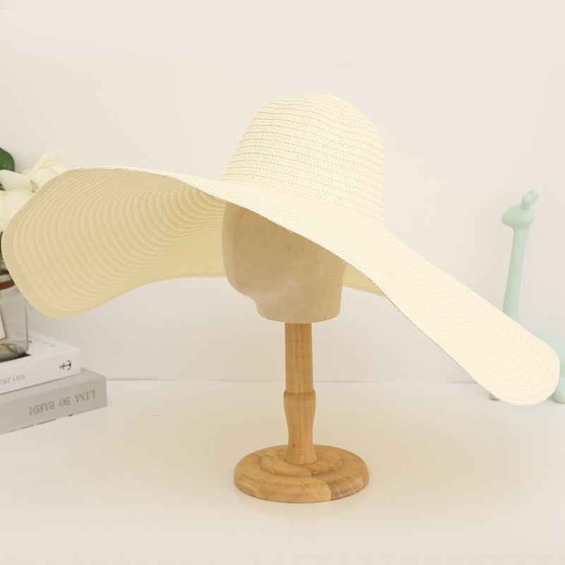 Women's Oversized Brim Foldable Sunscreen Straw Hat