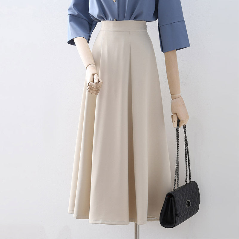 Simple Black Suit Skirt Women's High Waist Slimming