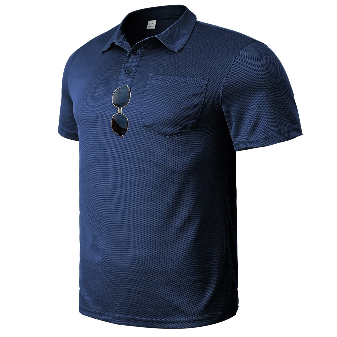 Men's Sporty Casual Breathable Mesh Button-down Collar Solid Color Shirt