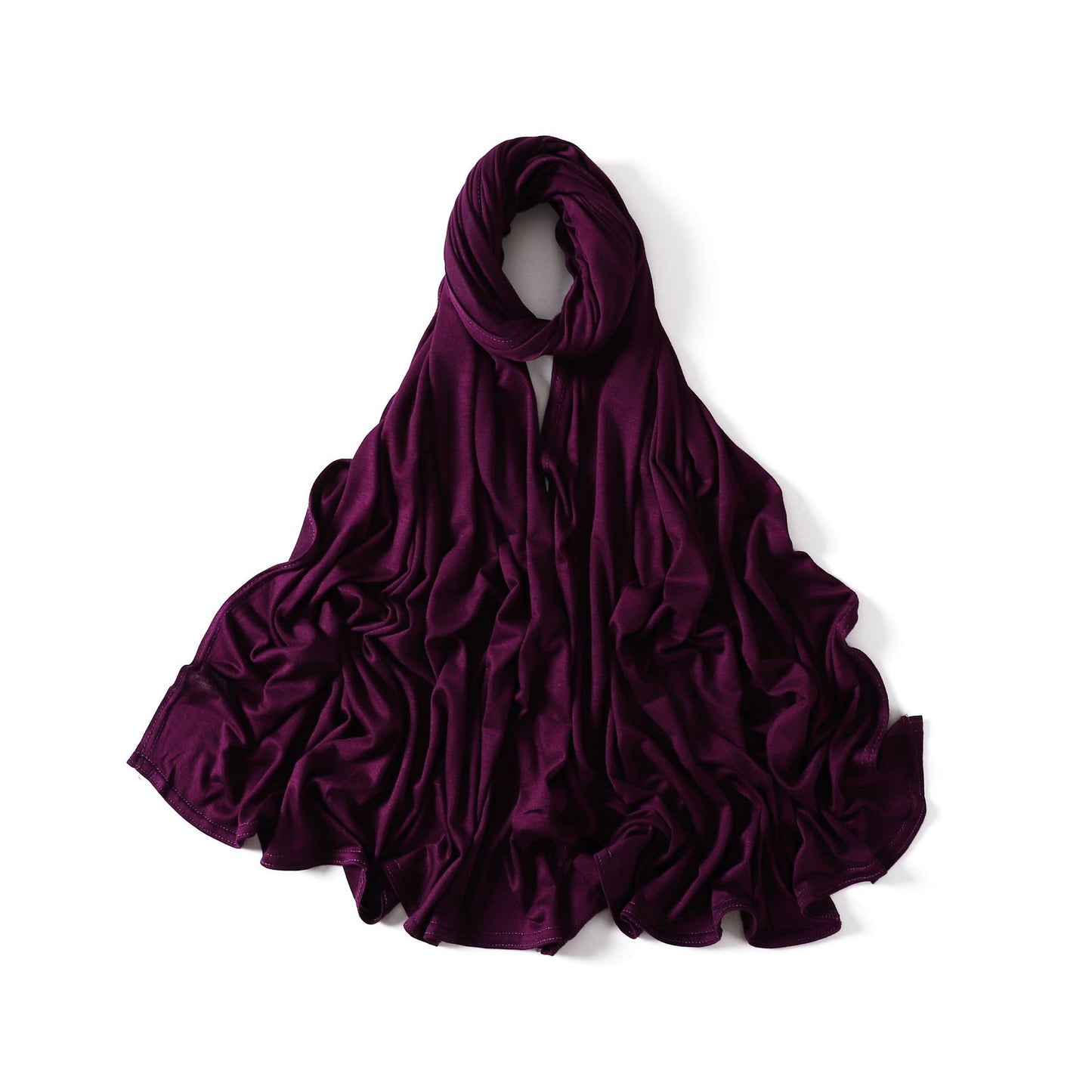 35 Colors Malaysia Pure Color Modal Curling Mercerized Cotton Scarf