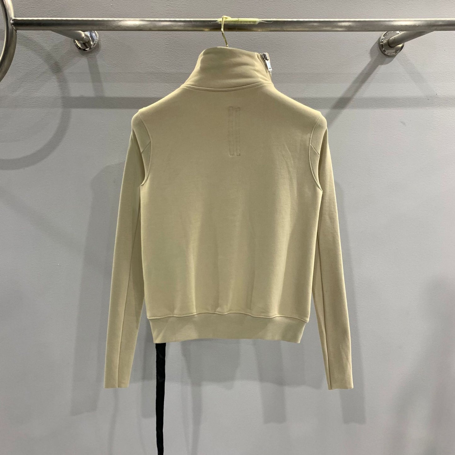 Women's Dark Style Oblique Zipper Turtleneck Cotton Brushed Sweater Coat