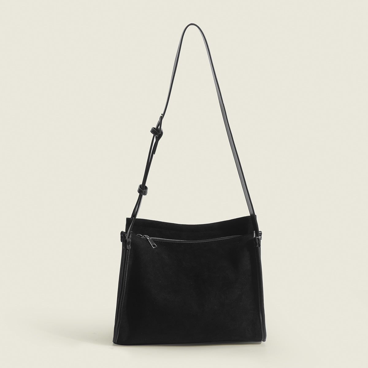 Vintage Suede Commuter One Shoulder Bucket Bag
