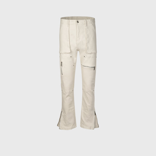 Mid-waist Slim Fit Trendy Men And Women Multi-zipper Jeans
